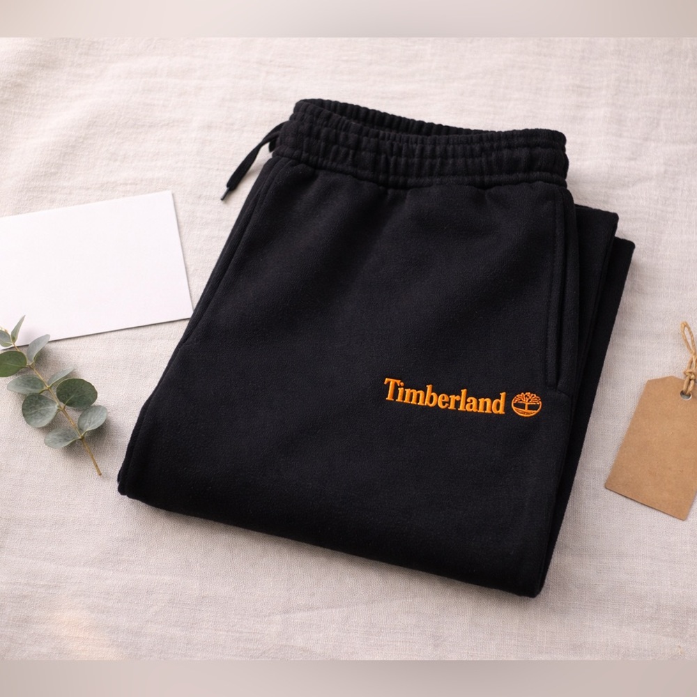 Timberland Men's Black Fleece Shorts NWT Organic Cotton Size M